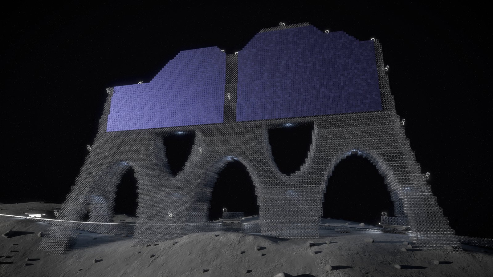 NASA ARMADAS — Robots autonomously constructing a solar array on the lunar surface